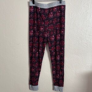 Cuddl Duds Floral Jogger Pajama Lounge Pant Womens Large